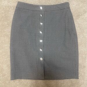 Loft Houndstooth Pencil Skirt